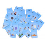 Modrá čítačka kariet na učenie angličtiny